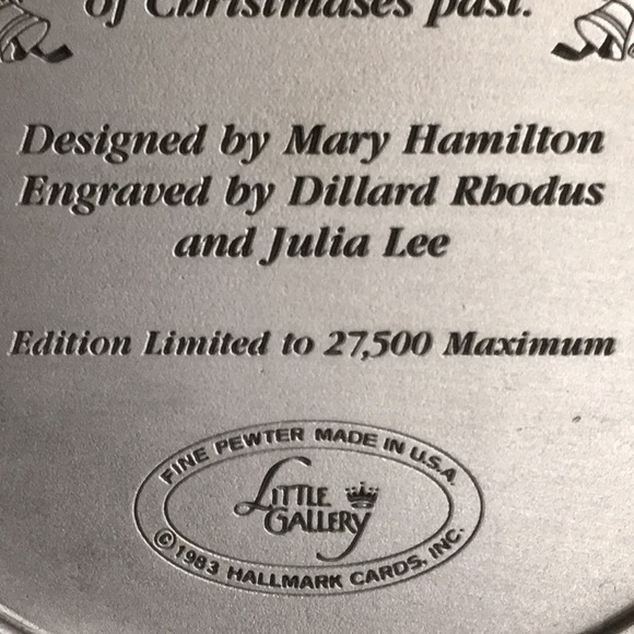 1983 Hallmark Pewter Christmas Plate - Picture 14 of 15